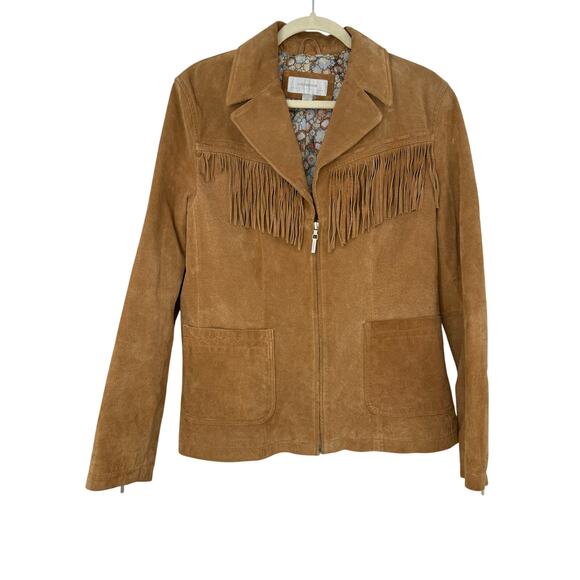 ColeBrook Jackets & Blazers - Colebrook Suede Fringe Jacket Western Boho Cowgirl Rodeo Festival Brown L